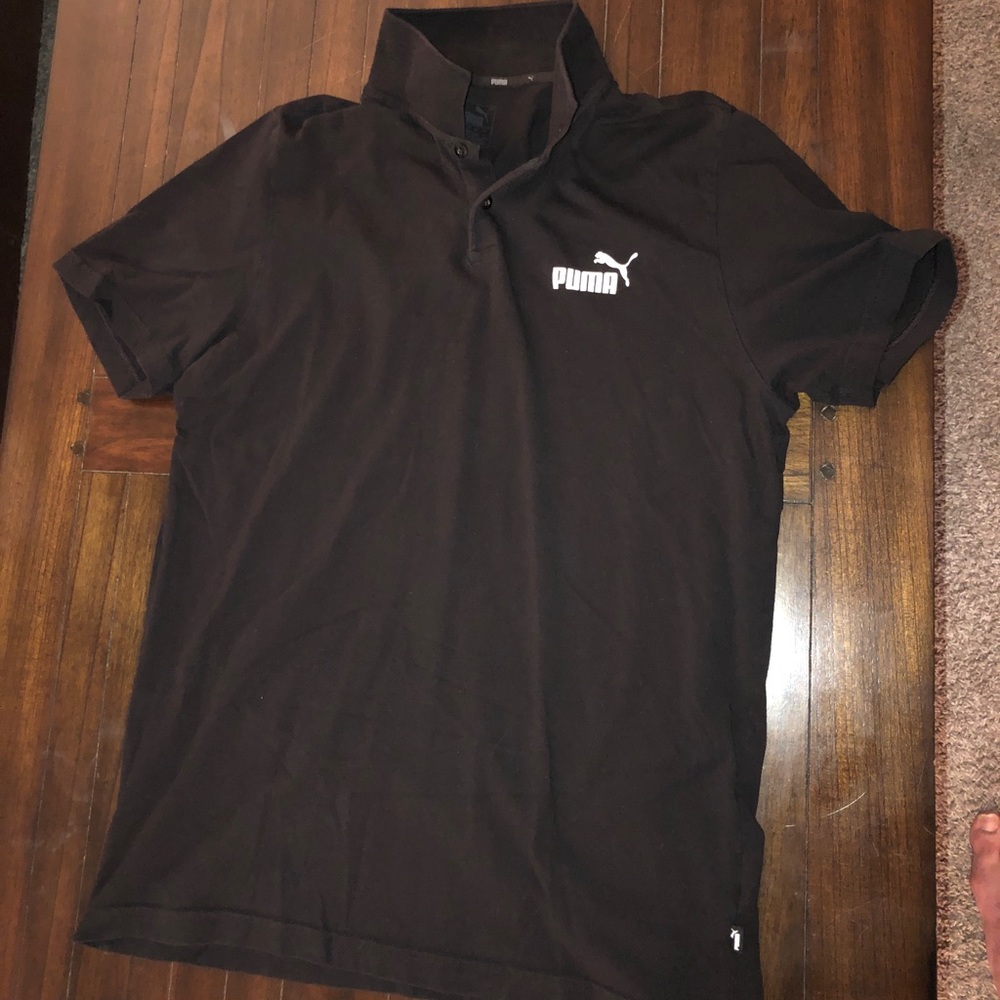 Puma soft cotton black polo sz large